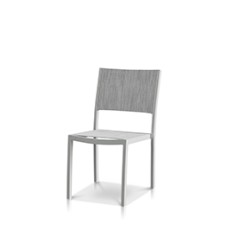 Dining Side Chair Kessler Silver Frame / Metallica Platinum Sling